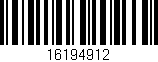 Código de barras (EAN, GTIN, SKU, ISBN): '16194912'