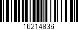 Código de barras (EAN, GTIN, SKU, ISBN): '16214836'