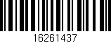 Código de barras (EAN, GTIN, SKU, ISBN): '16261437'