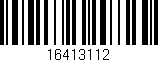 Código de barras (EAN, GTIN, SKU, ISBN): '16413112'