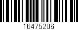 Código de barras (EAN, GTIN, SKU, ISBN): '16475206'