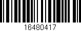 Código de barras (EAN, GTIN, SKU, ISBN): '16480417'