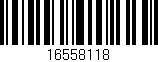 Código de barras (EAN, GTIN, SKU, ISBN): '16558118'