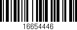 Código de barras (EAN, GTIN, SKU, ISBN): '16654446'