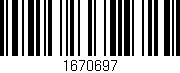 Código de barras (EAN, GTIN, SKU, ISBN): '1670697'