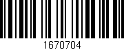 Código de barras (EAN, GTIN, SKU, ISBN): '1670704'