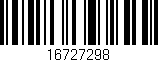 Código de barras (EAN, GTIN, SKU, ISBN): '16727298'