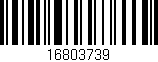 Código de barras (EAN, GTIN, SKU, ISBN): '16803739'