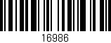 Código de barras (EAN, GTIN, SKU, ISBN): '16986'