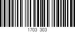 Código de barras (EAN, GTIN, SKU, ISBN): '1703/303'