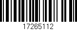 Código de barras (EAN, GTIN, SKU, ISBN): '17265112'