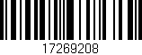 Código de barras (EAN, GTIN, SKU, ISBN): '17269208'