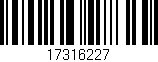 Código de barras (EAN, GTIN, SKU, ISBN): '17316227'