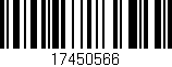 Código de barras (EAN, GTIN, SKU, ISBN): '17450566'