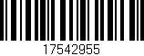 Código de barras (EAN, GTIN, SKU, ISBN): '17542955'