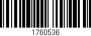 Código de barras (EAN, GTIN, SKU, ISBN): '1760536'