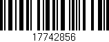 Código de barras (EAN, GTIN, SKU, ISBN): '17742856'