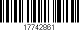 Código de barras (EAN, GTIN, SKU, ISBN): '17742861'