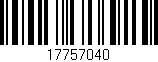 Código de barras (EAN, GTIN, SKU, ISBN): '17757040'