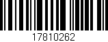 Código de barras (EAN, GTIN, SKU, ISBN): '17810262'