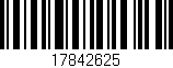 Código de barras (EAN, GTIN, SKU, ISBN): '17842625'