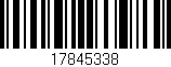 Código de barras (EAN, GTIN, SKU, ISBN): '17845338'