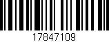 Código de barras (EAN, GTIN, SKU, ISBN): '17847109'