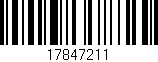 Código de barras (EAN, GTIN, SKU, ISBN): '17847211'