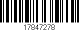 Código de barras (EAN, GTIN, SKU, ISBN): '17847278'