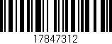 Código de barras (EAN, GTIN, SKU, ISBN): '17847312'