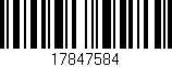 Código de barras (EAN, GTIN, SKU, ISBN): '17847584'