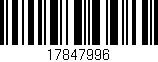 Código de barras (EAN, GTIN, SKU, ISBN): '17847996'