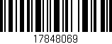 Código de barras (EAN, GTIN, SKU, ISBN): '17848069'