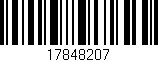 Código de barras (EAN, GTIN, SKU, ISBN): '17848207'