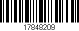 Código de barras (EAN, GTIN, SKU, ISBN): '17848209'