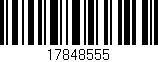 Código de barras (EAN, GTIN, SKU, ISBN): '17848555'