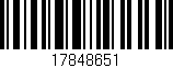 Código de barras (EAN, GTIN, SKU, ISBN): '17848651'