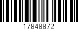 Código de barras (EAN, GTIN, SKU, ISBN): '17848872'