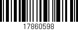 Código de barras (EAN, GTIN, SKU, ISBN): '17860598'