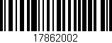 Código de barras (EAN, GTIN, SKU, ISBN): '17862002'