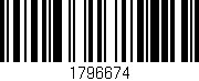 Código de barras (EAN, GTIN, SKU, ISBN): '1796674'