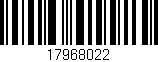 Código de barras (EAN, GTIN, SKU, ISBN): '17968022'