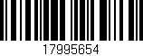 Código de barras (EAN, GTIN, SKU, ISBN): '17995654'