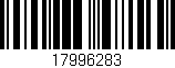 Código de barras (EAN, GTIN, SKU, ISBN): '17996283'