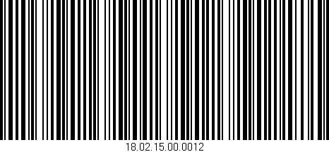 Código de barras (EAN, GTIN, SKU, ISBN): '18.02.15.00.0012'