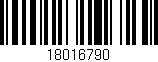 Código de barras (EAN, GTIN, SKU, ISBN): '18016790'