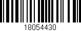 Código de barras (EAN, GTIN, SKU, ISBN): '18054430'