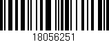 Código de barras (EAN, GTIN, SKU, ISBN): '18056251'