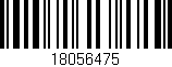 Código de barras (EAN, GTIN, SKU, ISBN): '18056475'