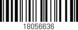 Código de barras (EAN, GTIN, SKU, ISBN): '18056636'